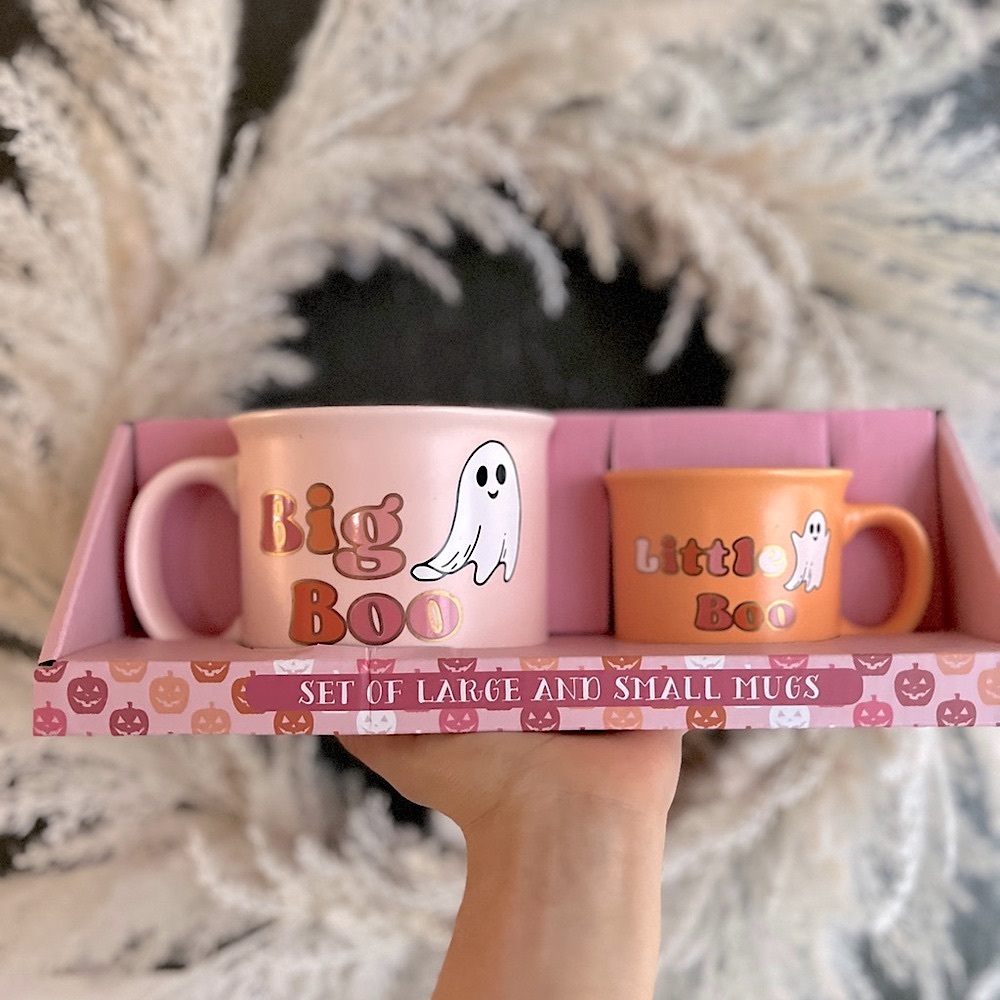 LAST ONE✨NEW👻Cobwebs and Cauldrons Big Boo Little Boo Mug Set🎃